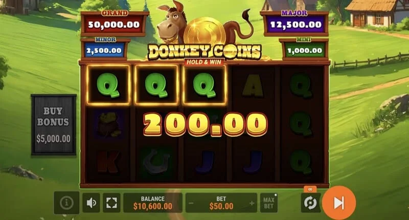 Donkey Coins Hold & Win – pokretanje načina Hold & Win